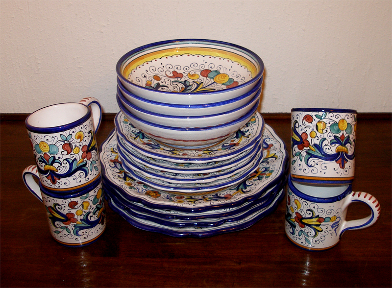 DERUTA POTTERY 16 pcs RICCO DERUTA DINNERWARE SET eBay