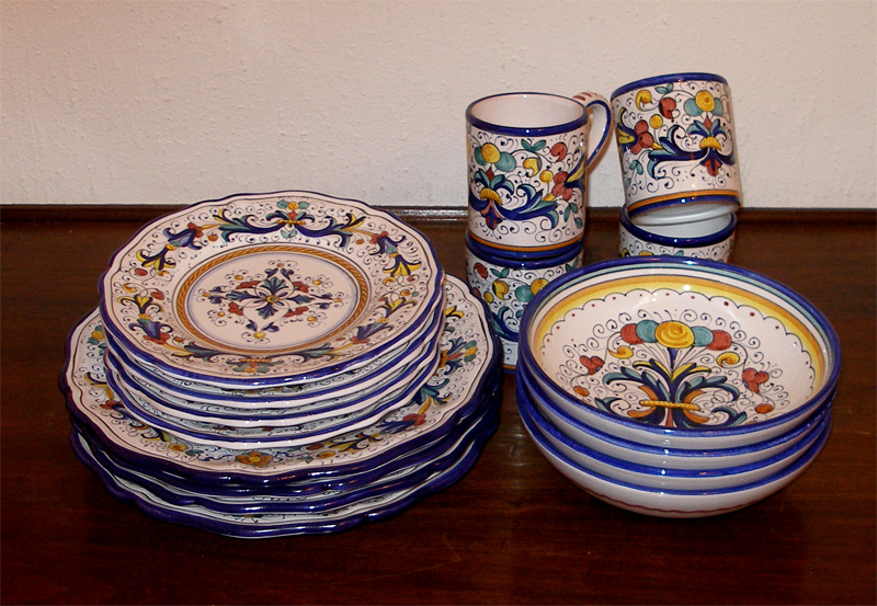 DERUTA POTTERY 16 pcs RICCO DERUTA DINNERWARE SET eBay